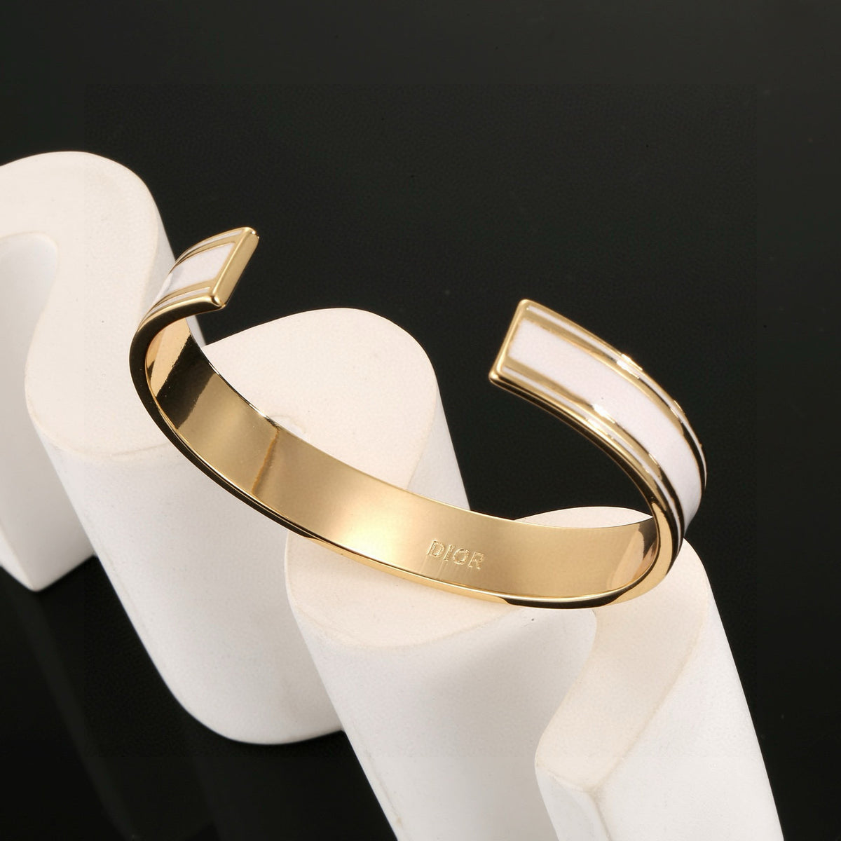 white gold Bangle for women - alternate angle view 7