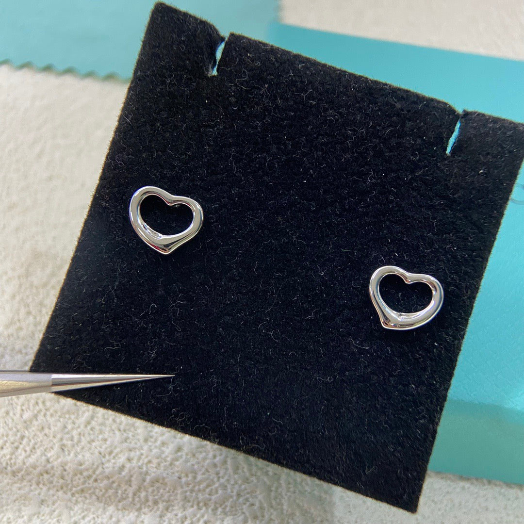 heart Stud Earrings for women - alternate angle view 2