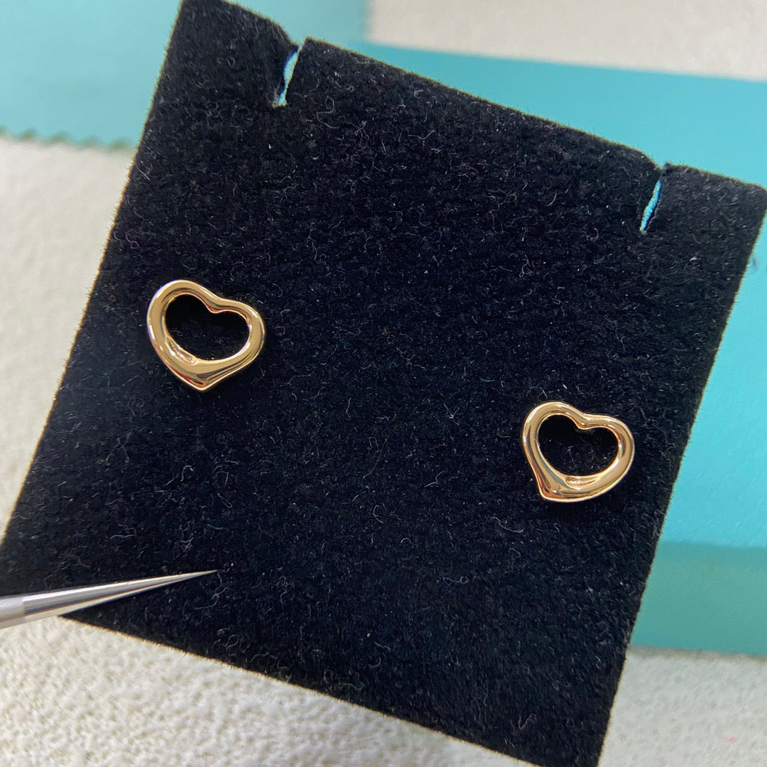 heart Stud Earrings for women - alternate angle view 4