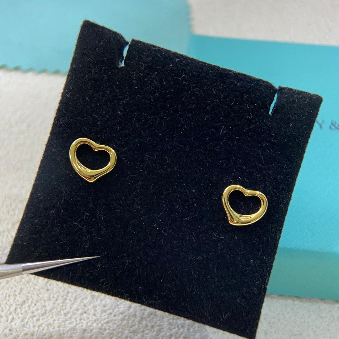 heart Stud Earrings for women - alternate angle view 3