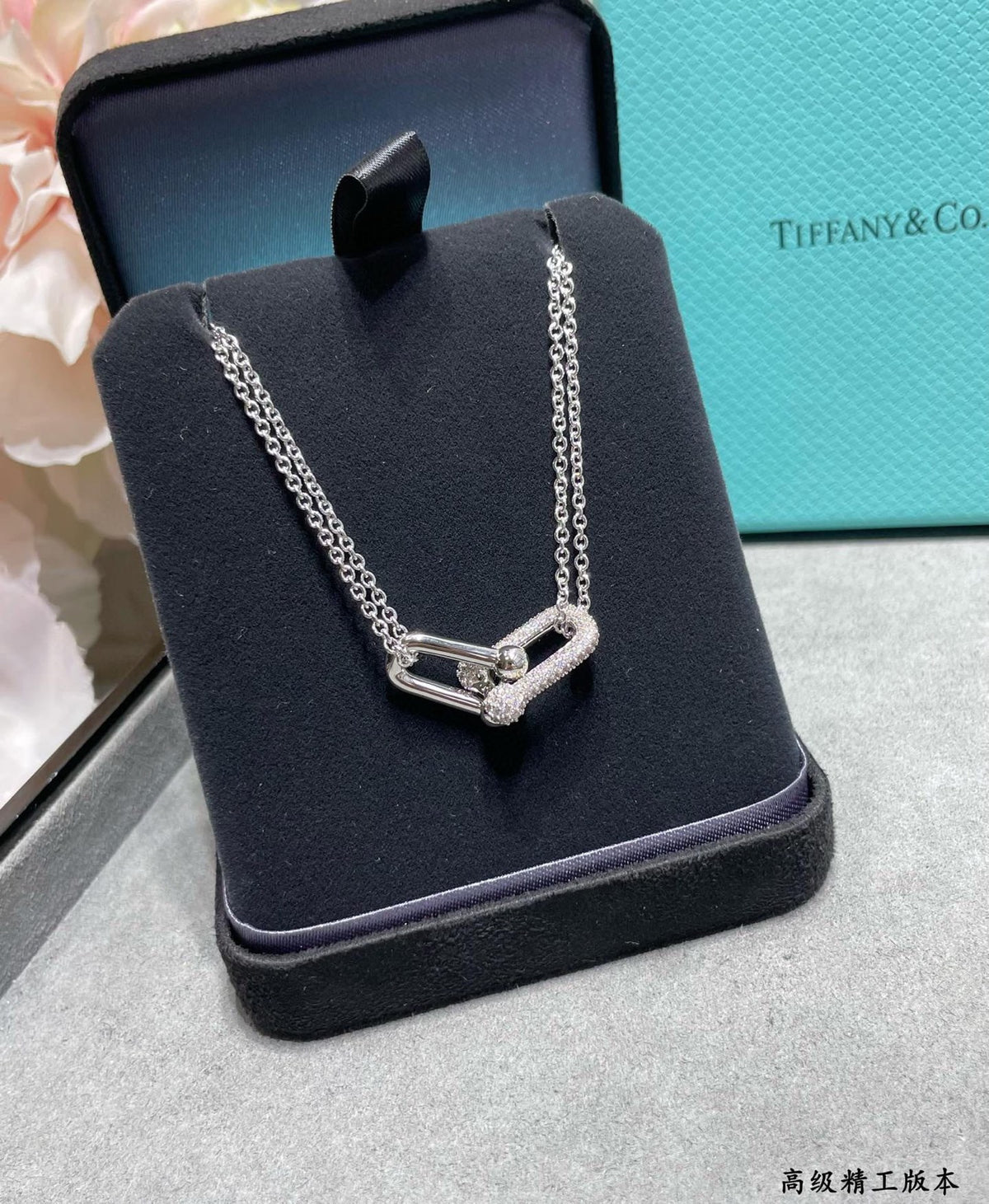 crystal chain Necklace for women - alternate angle view 3