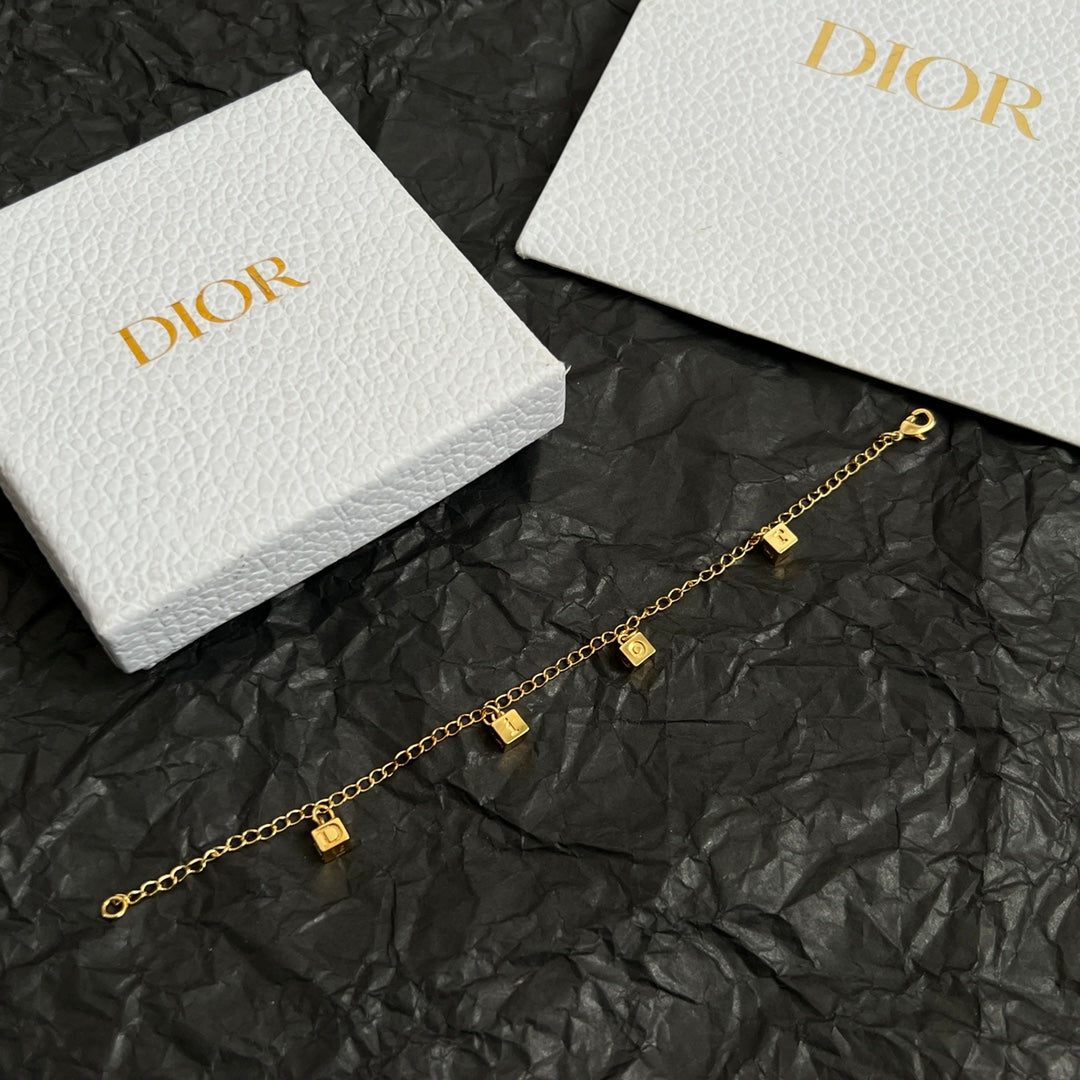 yellow brass sweet Bracelet for women - alternate angle view 4