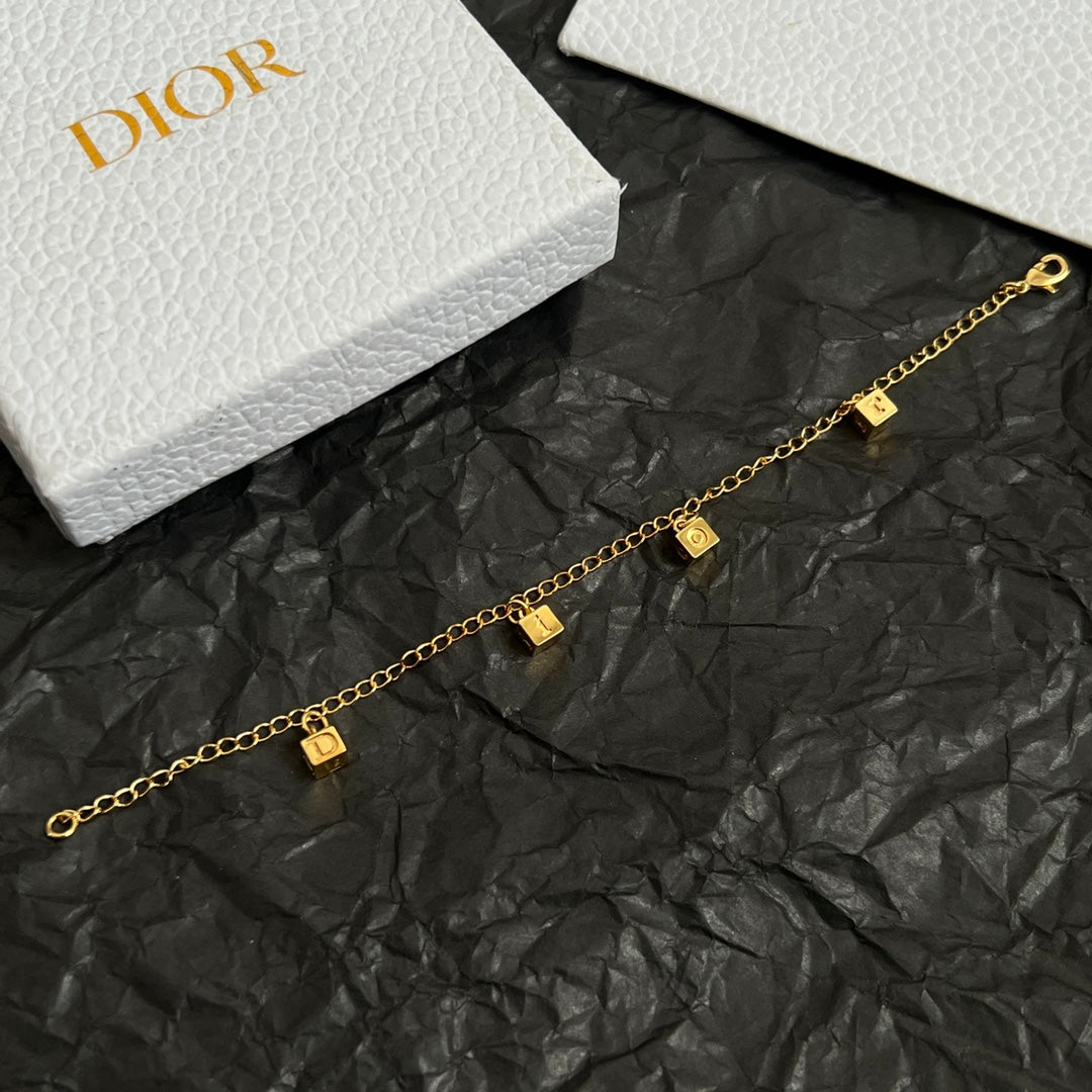 yellow brass sweet Bracelet for women - alternate angle view 5