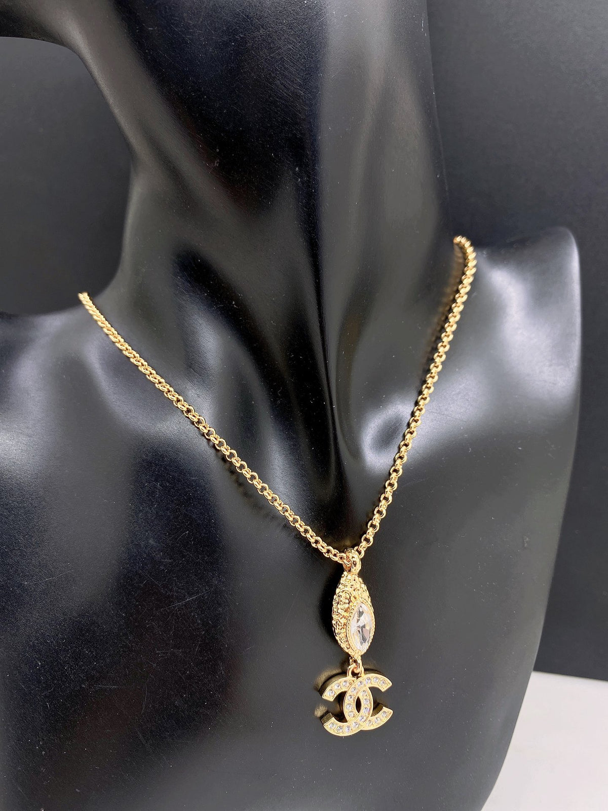 gold brass Necklace for women - alternate angle view 2