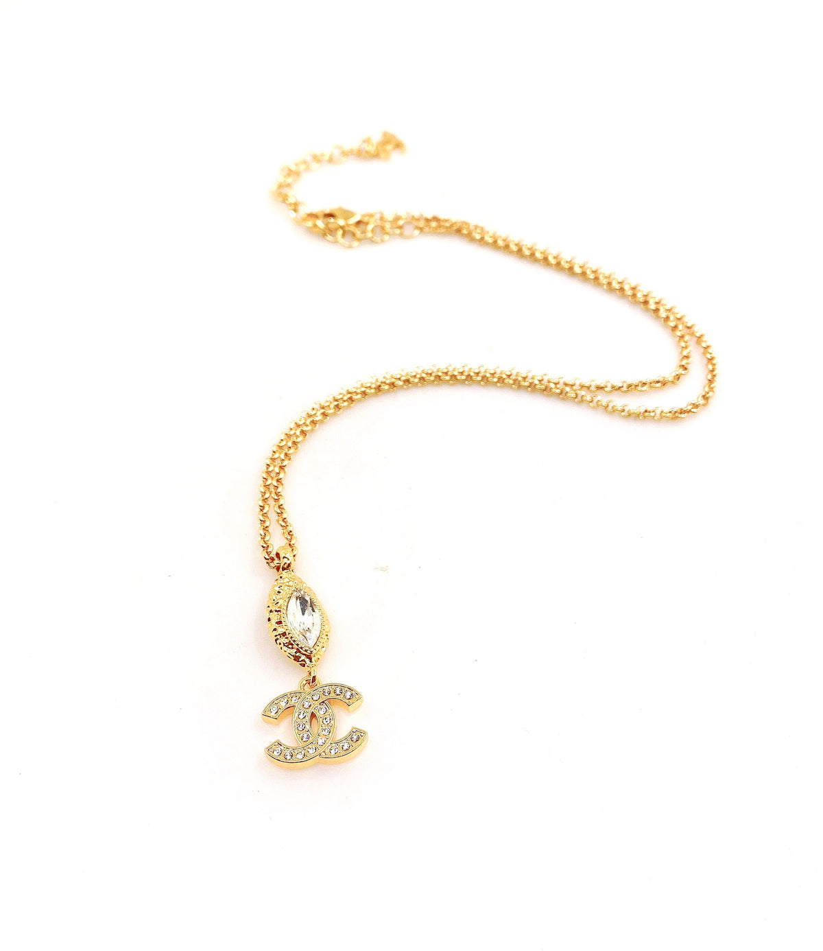 gold brass Necklace for women - product detail view
