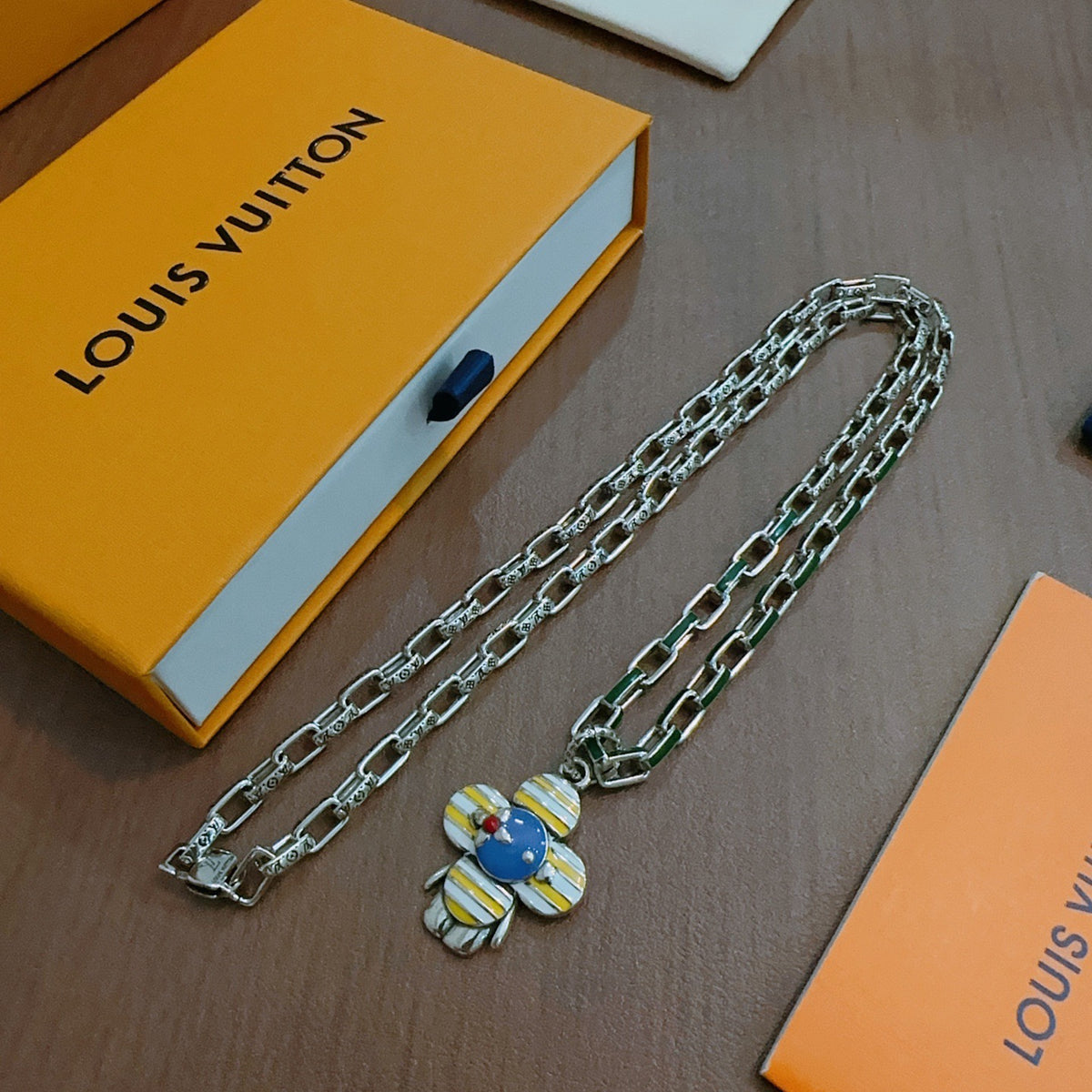 antique chain Necklace for men - product detail view