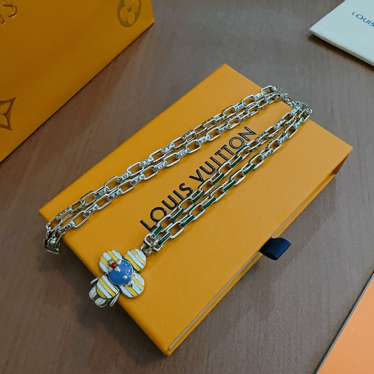 antique chain Necklace for men - alternate angle view 6