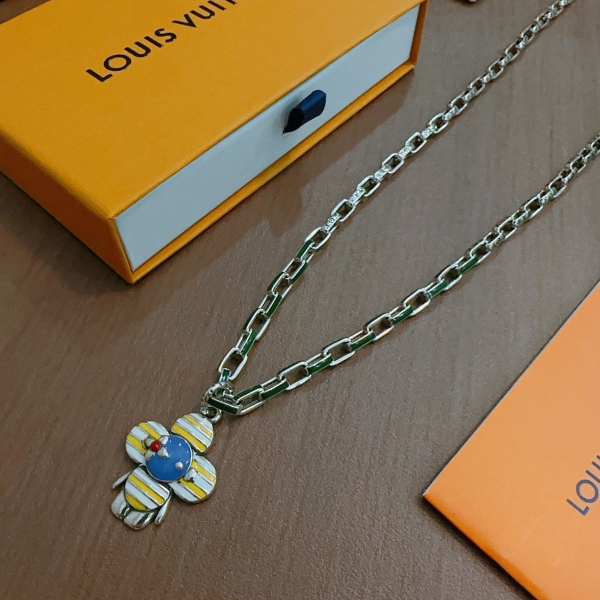 antique chain Necklace for men - alternate angle view 5