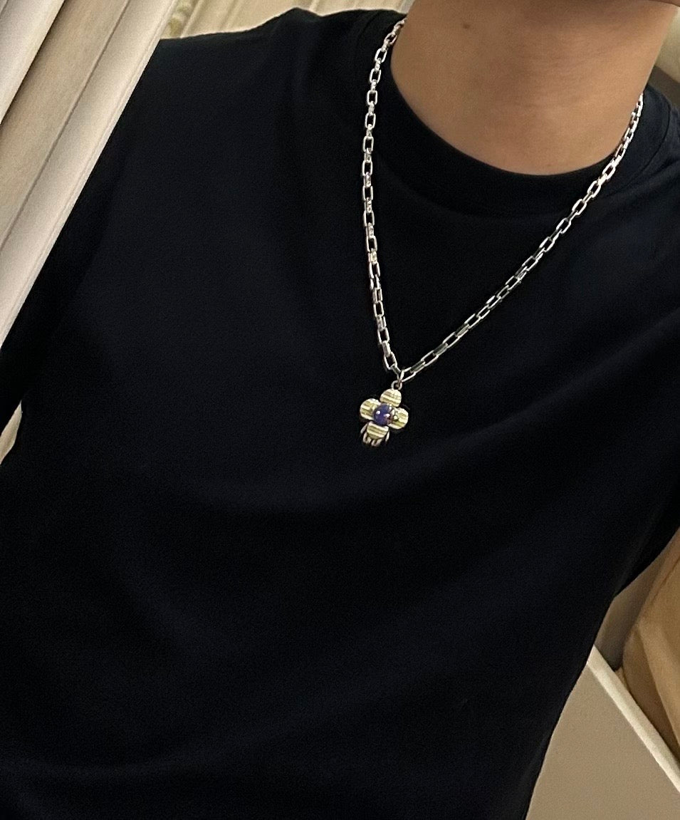 antique chain Necklace for men - alternate angle view 4