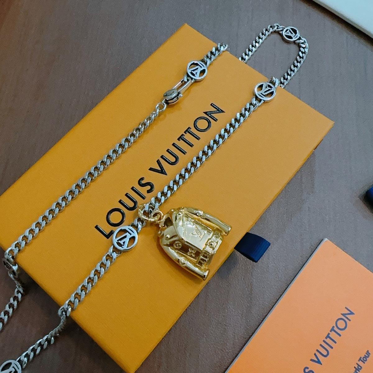 antique chain Necklace for men - alternate angle view 8