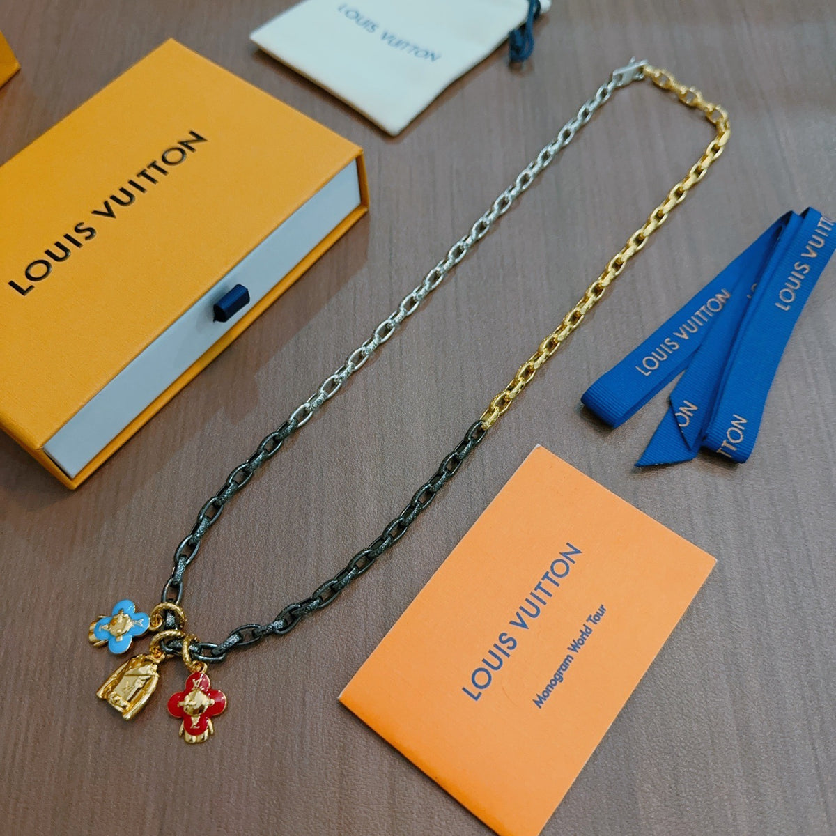 antique chain Necklace for men - product detail view
