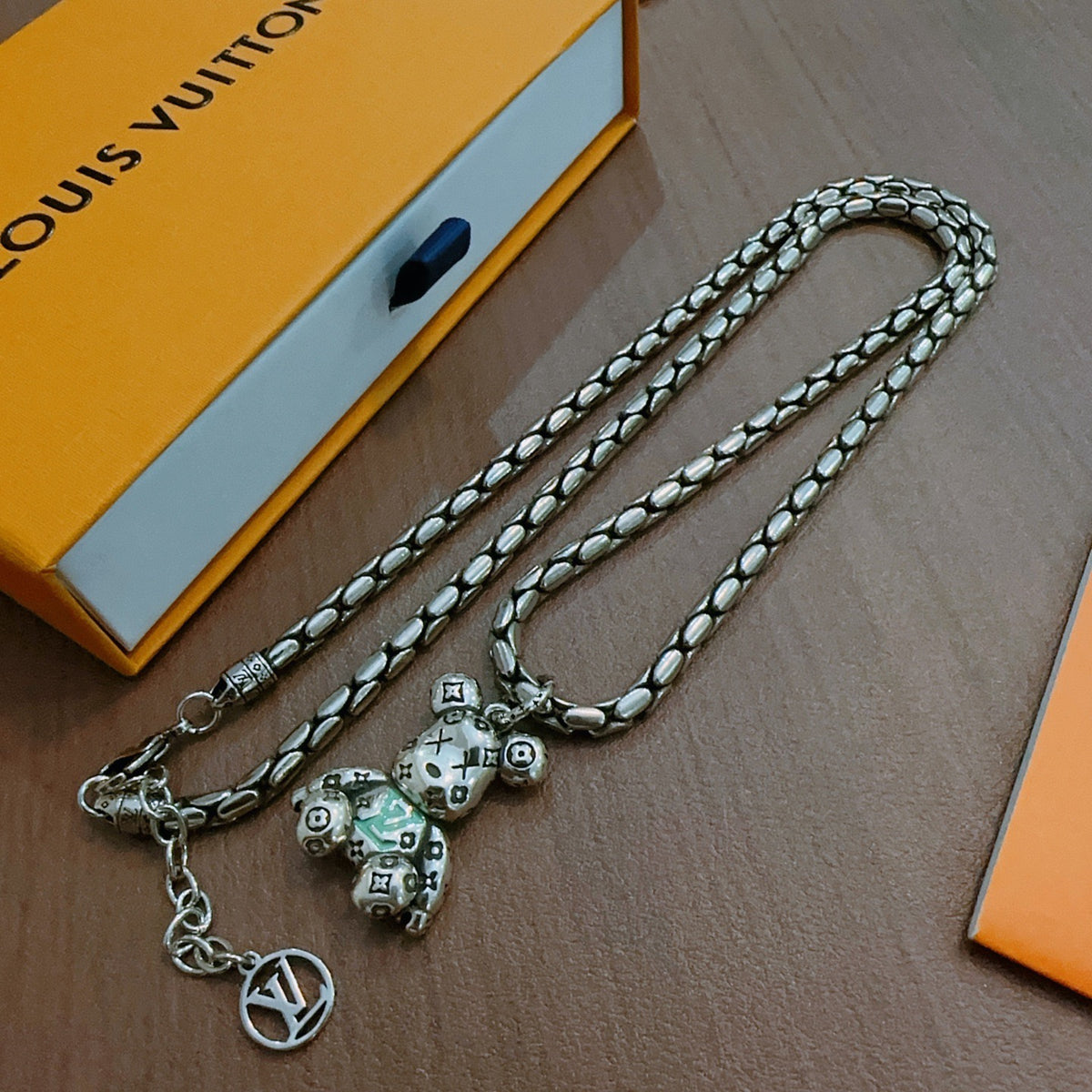 antique chain Necklace for men - alternate angle view 5