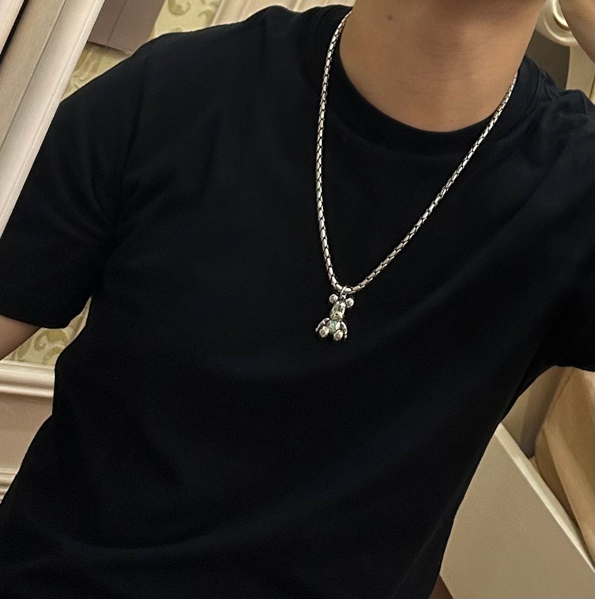 antique chain Necklace for men - alternate angle view 7