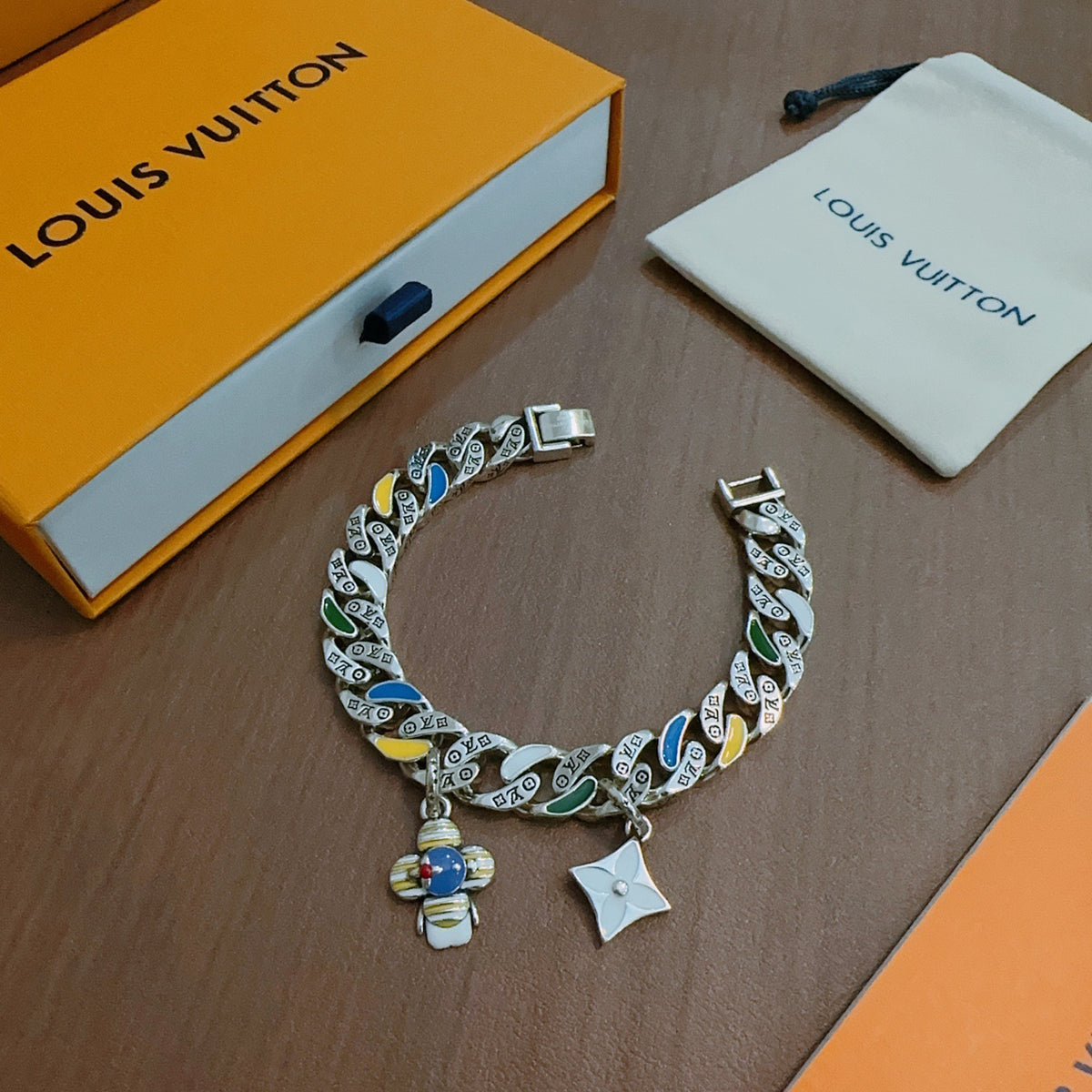 antique chain Bracelet for men - product detail view