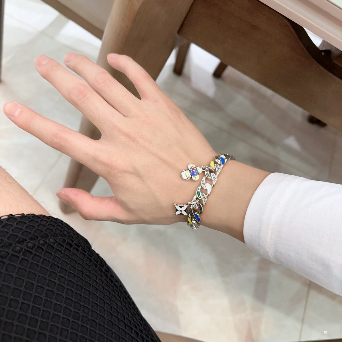 antique chain Bracelet for men - alternate angle view 9