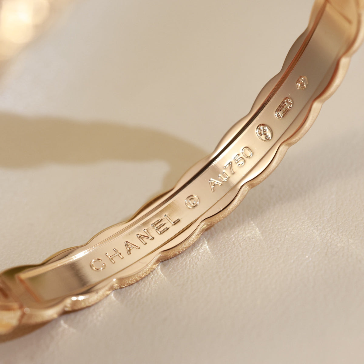 rose gold crystal floral Bangle for women - alternate angle view 9