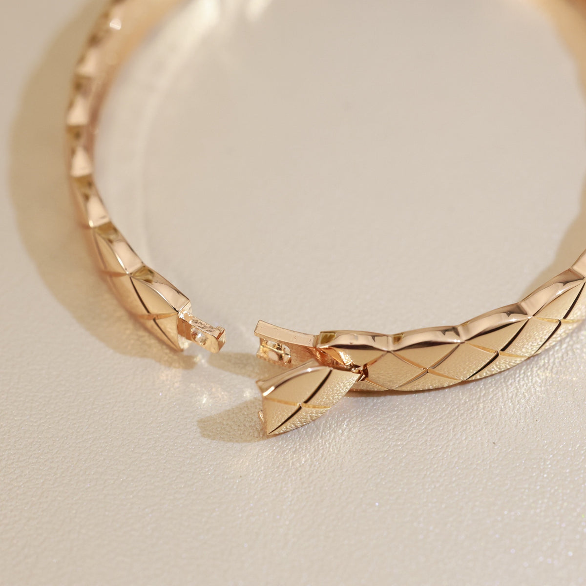 rose gold crystal floral Bangle for women - alternate angle view 8