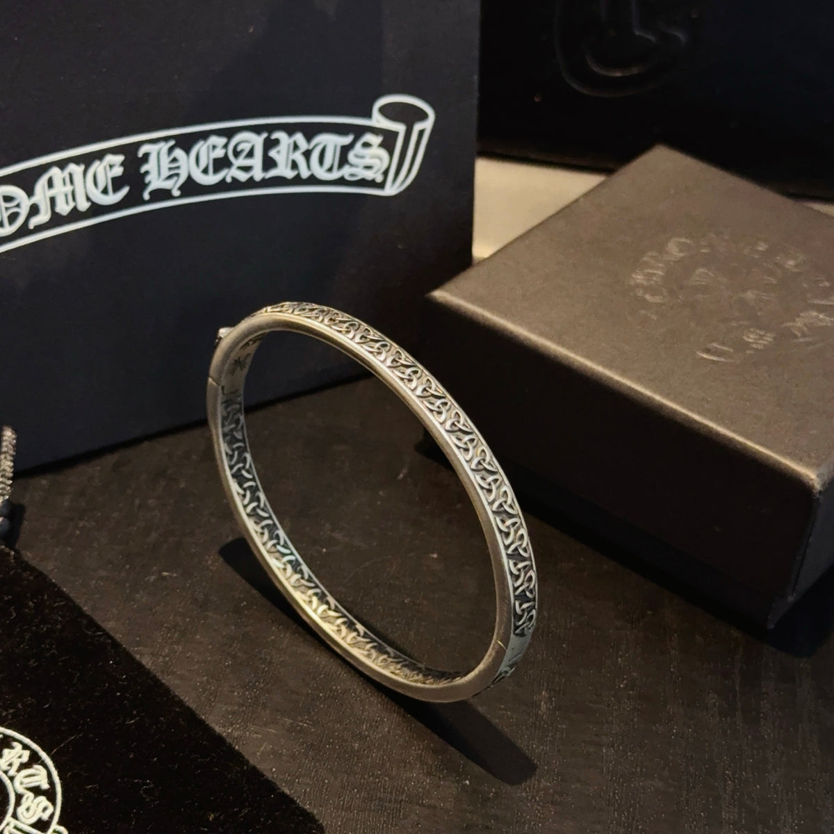 antique cross Bangle for women - alternate angle view 7