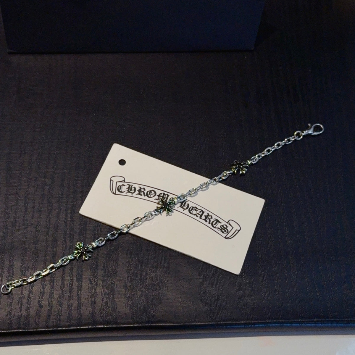 antique crystal cross Bracelet for men - alternate angle view 7