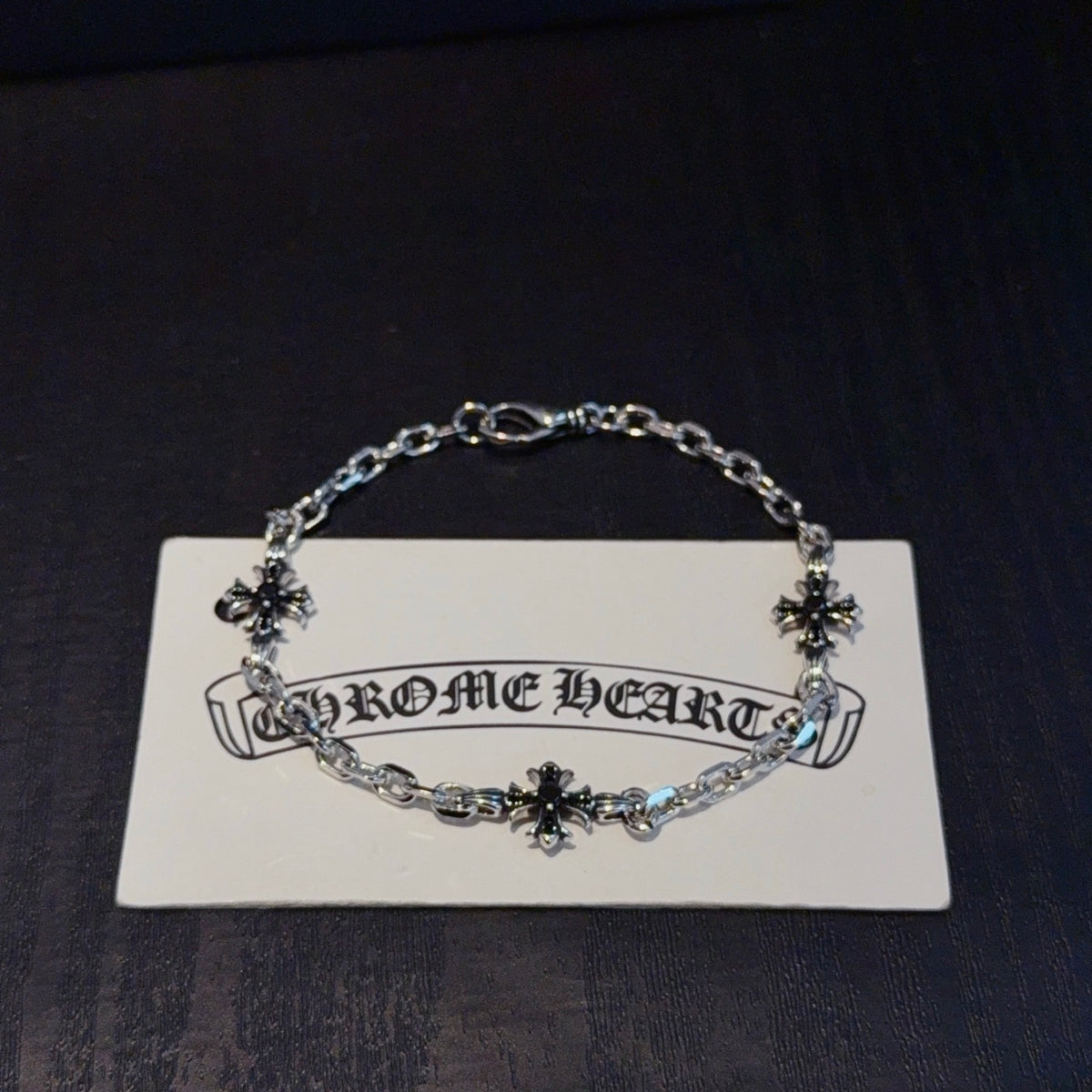 antique crystal cross Bracelet for men - alternate angle view 5