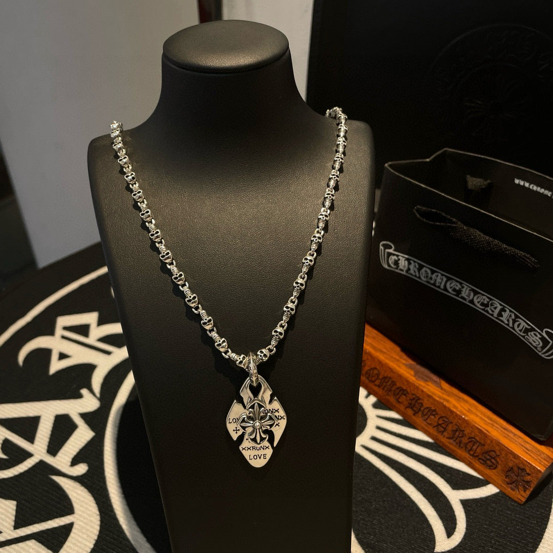 antique cross Pendant for men - alternate angle view 2