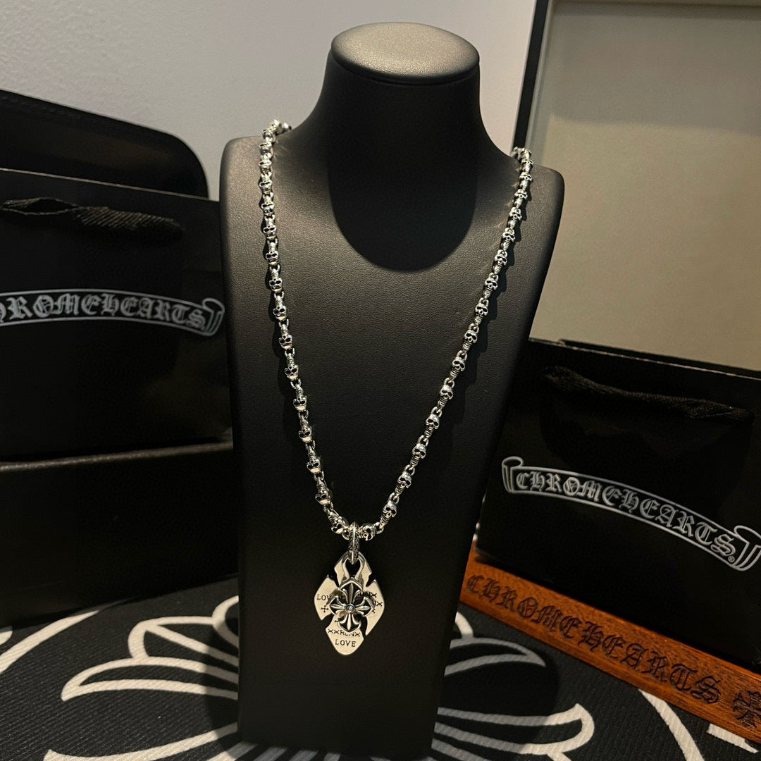 antique cross Pendant for men - alternate angle view 3