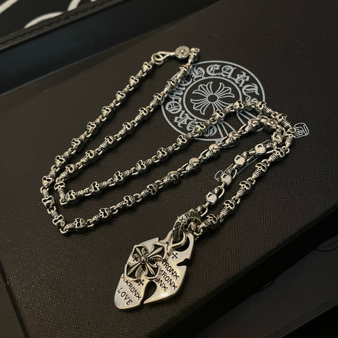 antique cross Pendant for men - alternate angle view 6