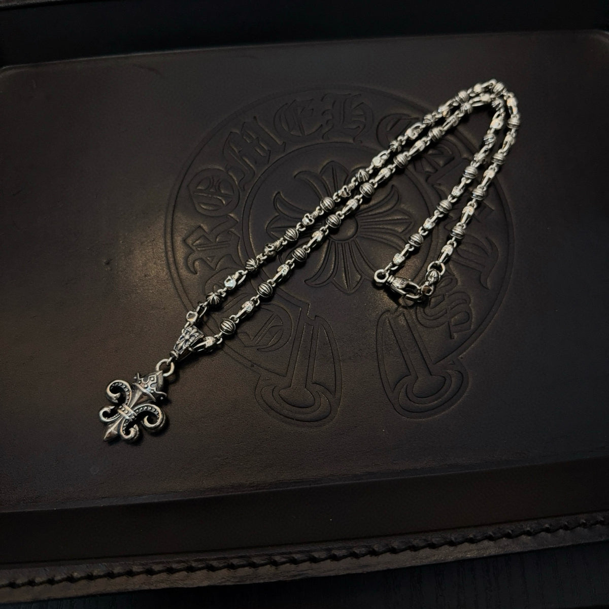 antique cross Pendant for men - alternate angle view 7