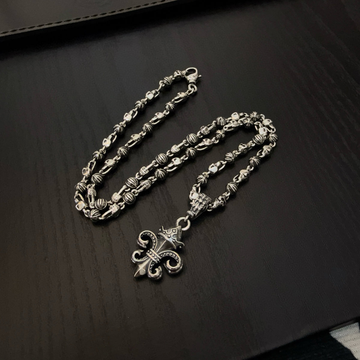 antique cross Pendant for men - alternate angle view 8