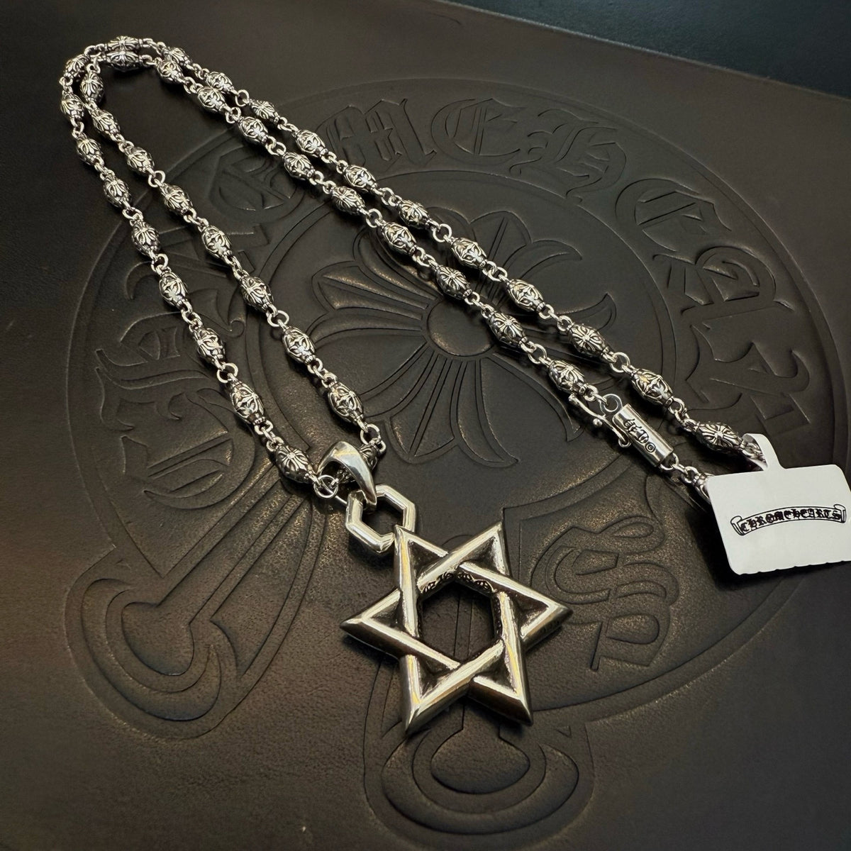 antique cross Pendant for men - alternate angle view 4