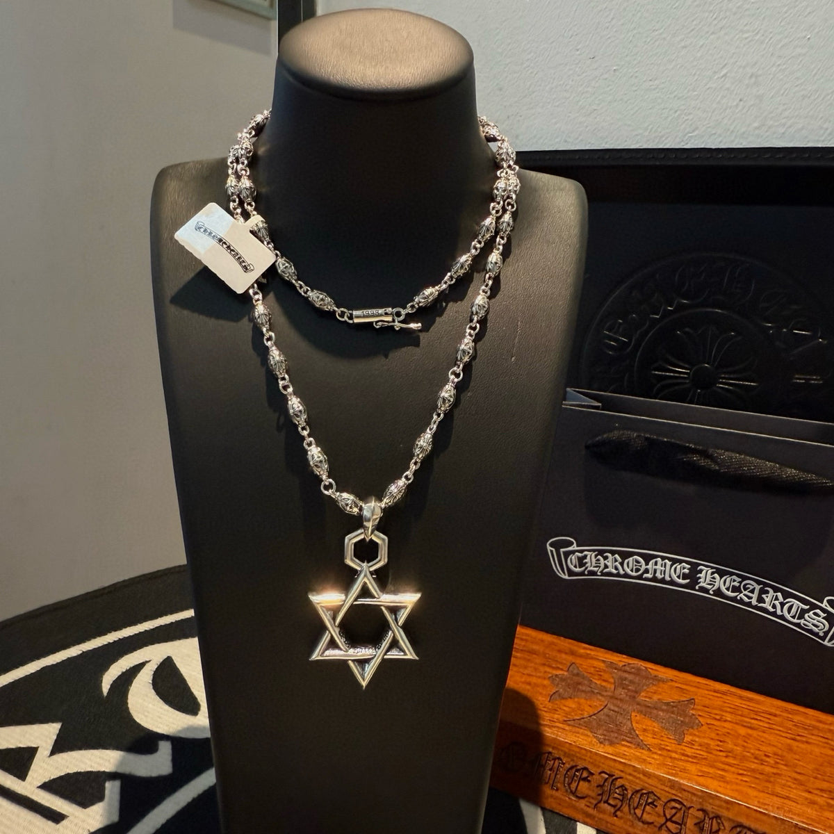 antique cross Pendant for men - alternate angle view 9