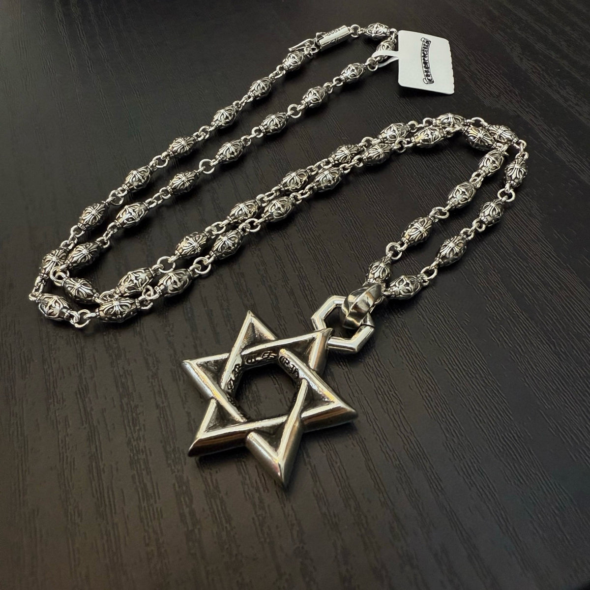 antique cross Pendant for men - alternate angle view 3