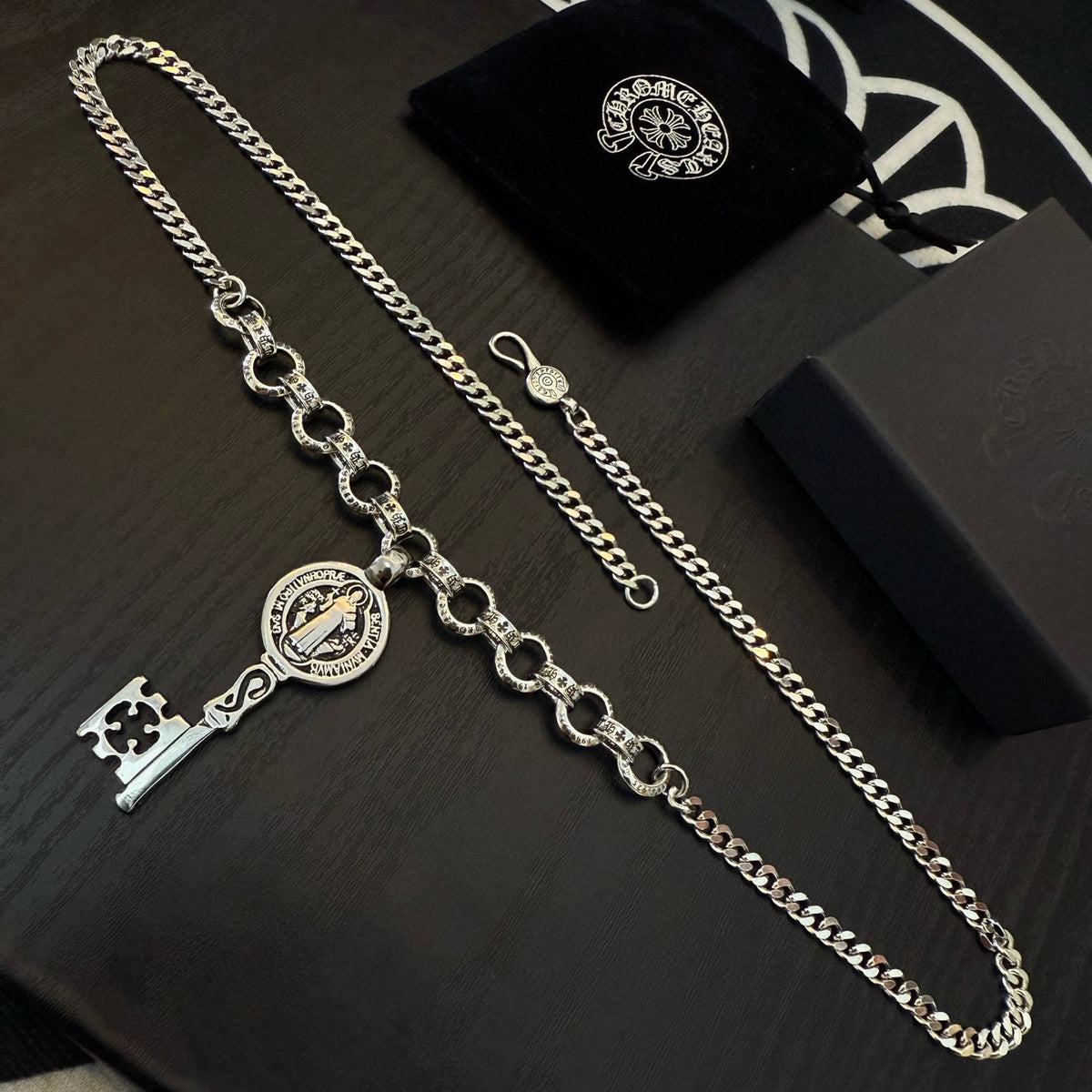 antique cross Pendant for men - alternate angle view 8