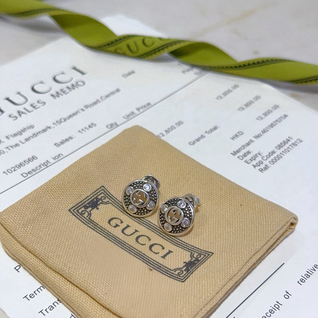 antique vintage Stud Earrings for women - alternate angle view 4