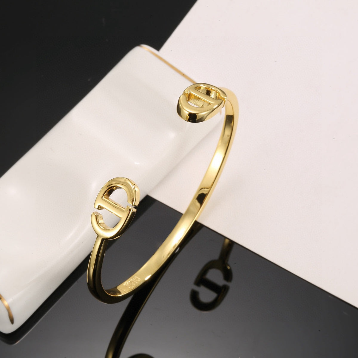 white gold Bangle for women - product detail view