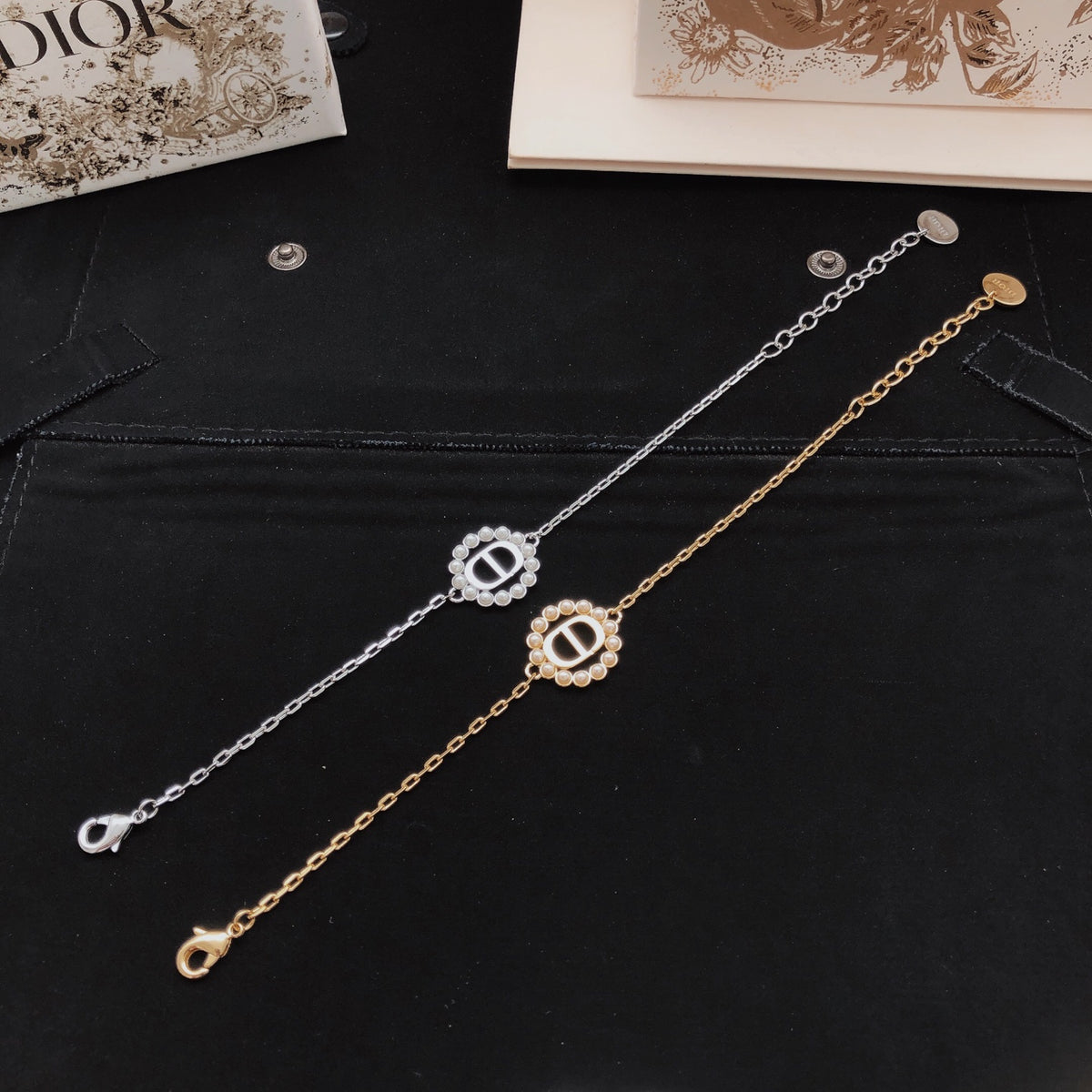 beige brass Bracelet for women - alternate angle view 5