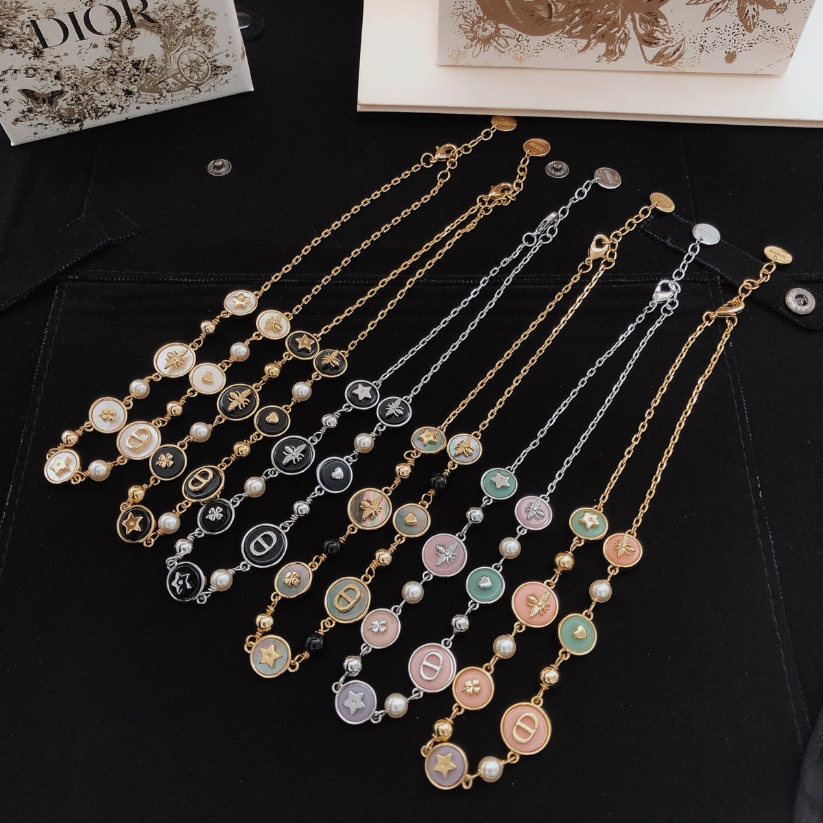 black brass Necklace for women - alternate angle view 7