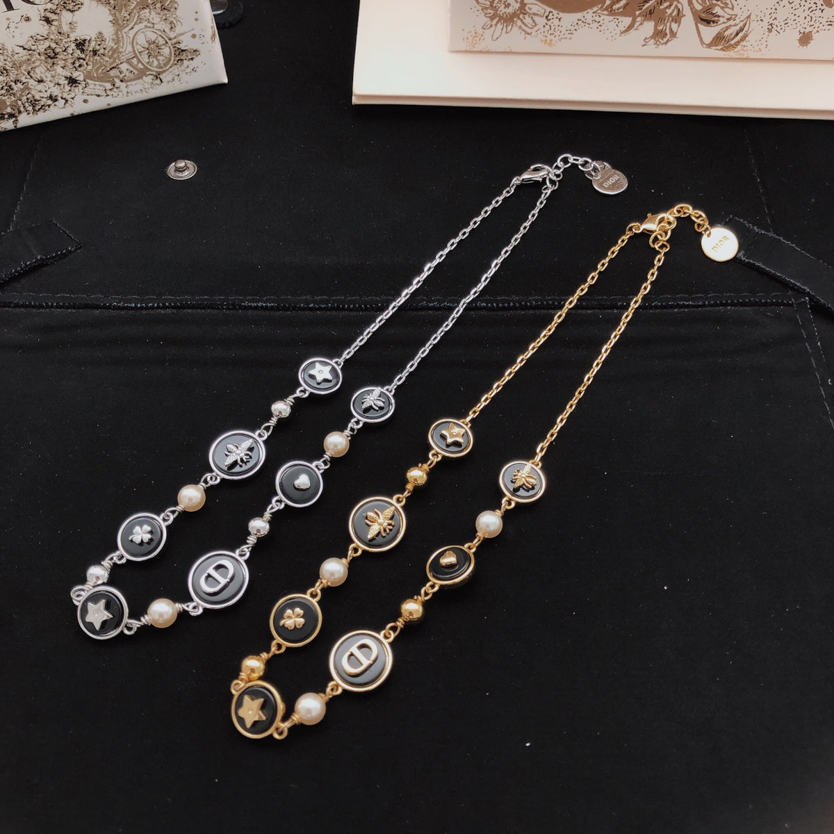 black brass Necklace for women - alternate angle view 6