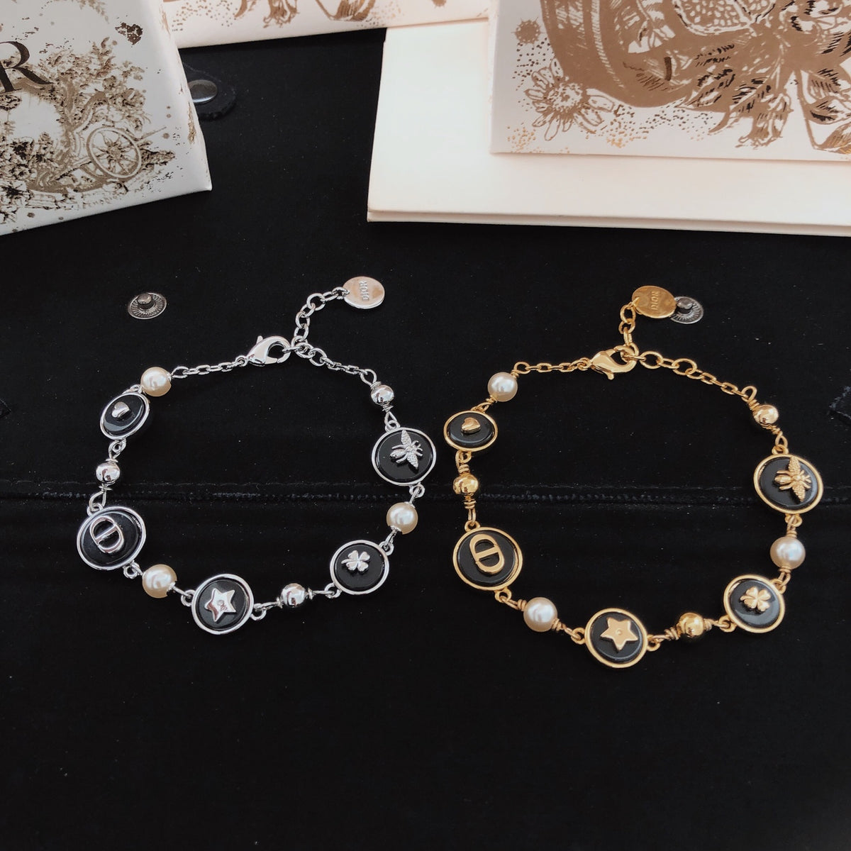 black brass Bracelet for women - alternate angle view 3