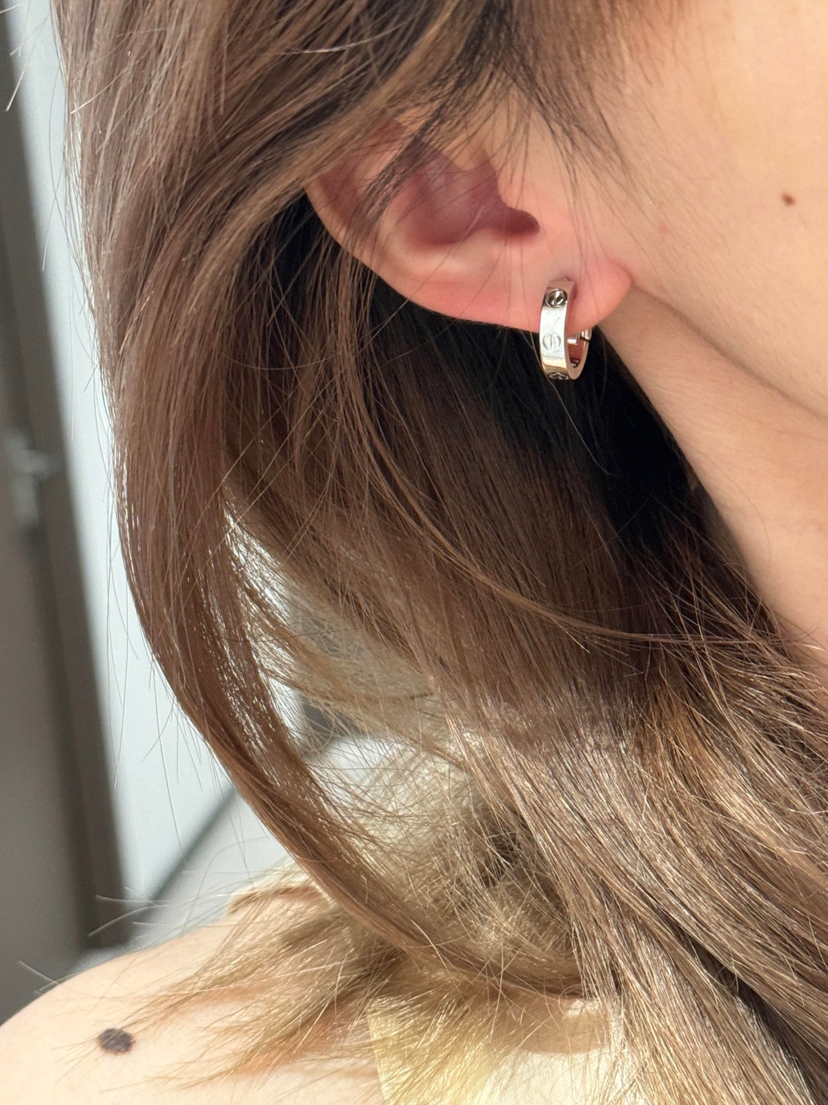 gold brass luxury Stud Earrings for women - alternate angle view 8