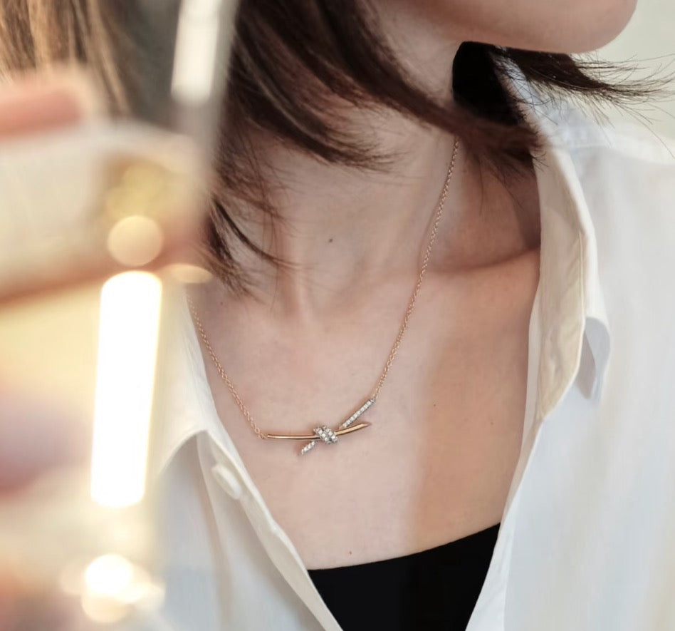 rose gold crystal rose Jewelry Set for women - alternate angle view 8