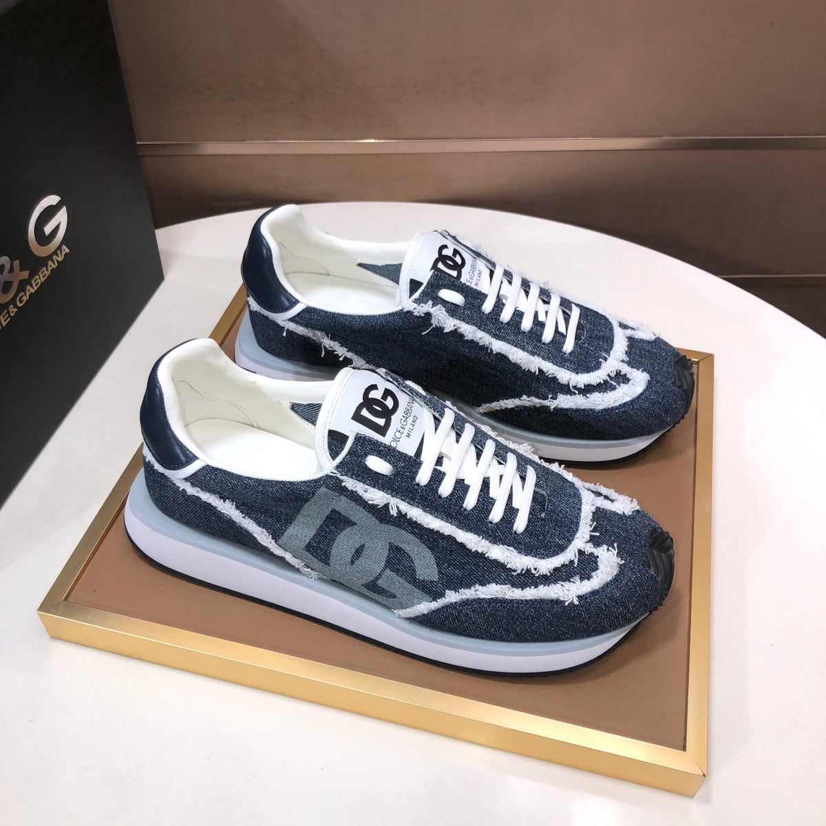 Dolce & Gabbana DG Low-Top Sneakers in Calfskin