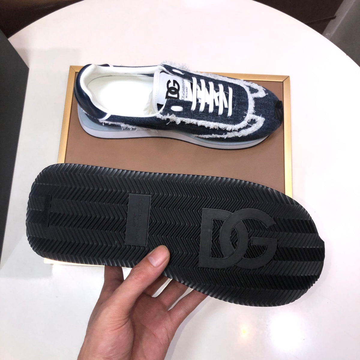 Dolce & Gabbana DG Low-Top Sneakers in Calfskin