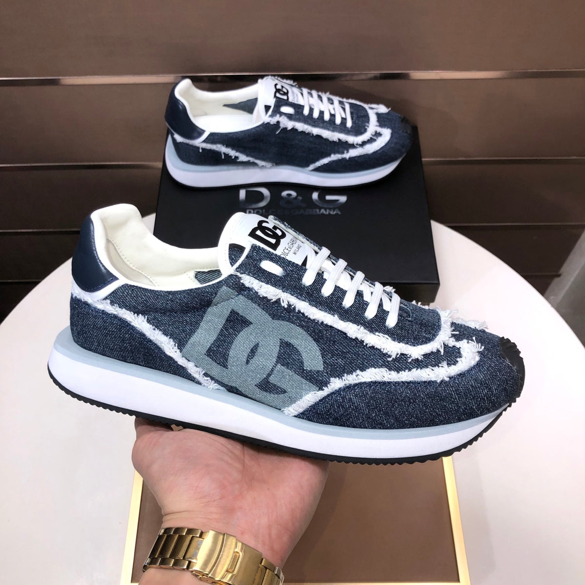 Dolce & Gabbana DG Low-Top Sneakers in Calfskin