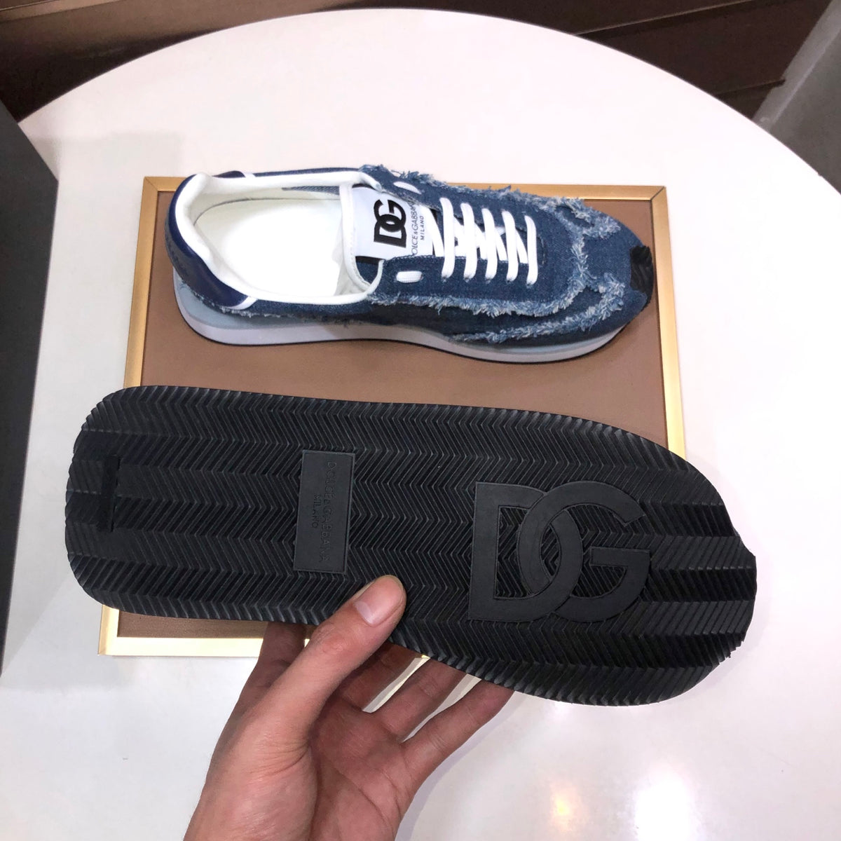 Dolce & Gabbana DG Low-Top Sneakers in Calfskin