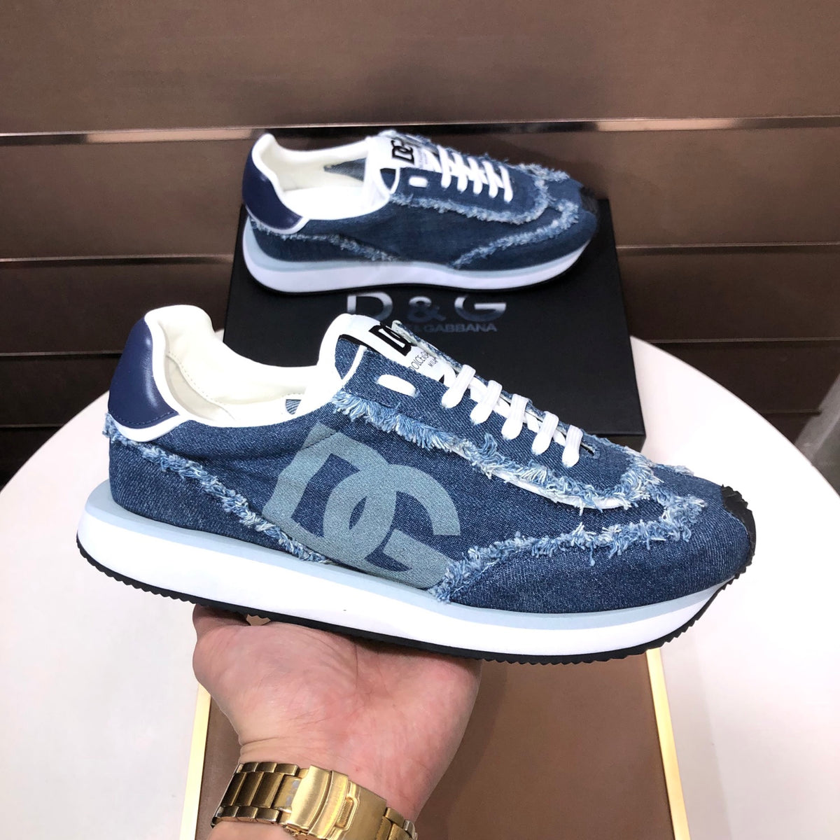 Dolce & Gabbana DG Low-Top Sneakers in Calfskin