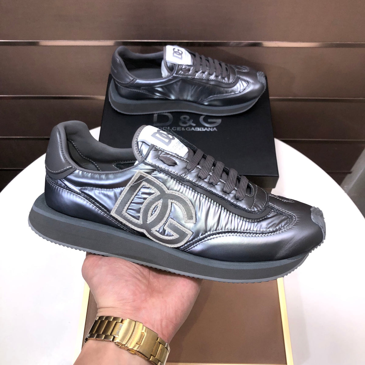Dolce & Gabbana DG Low-Top Sneakers in Calfskin