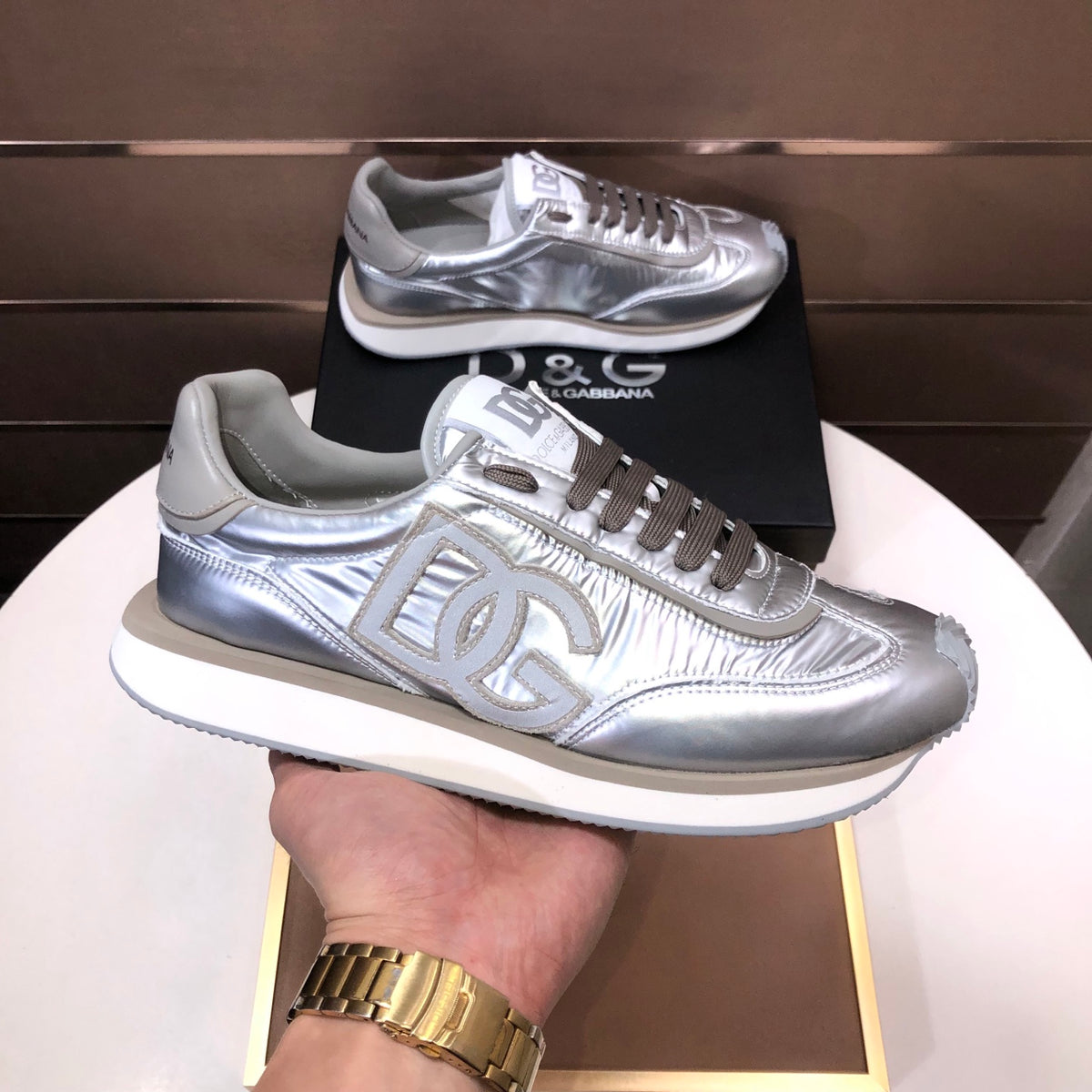 Dolce & Gabbana DG Low-Top Sneakers in Calfskin