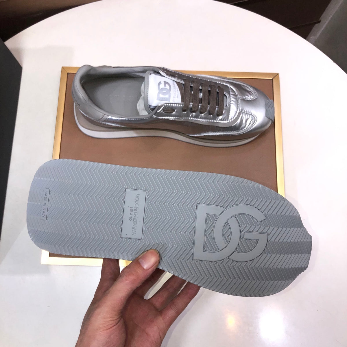 Dolce & Gabbana DG Low-Top Sneakers in Calfskin