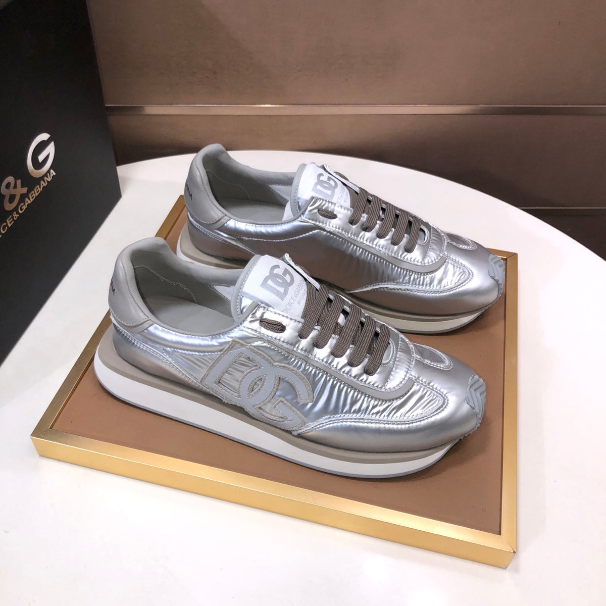 Dolce & Gabbana DG Low-Top Sneakers in Calfskin